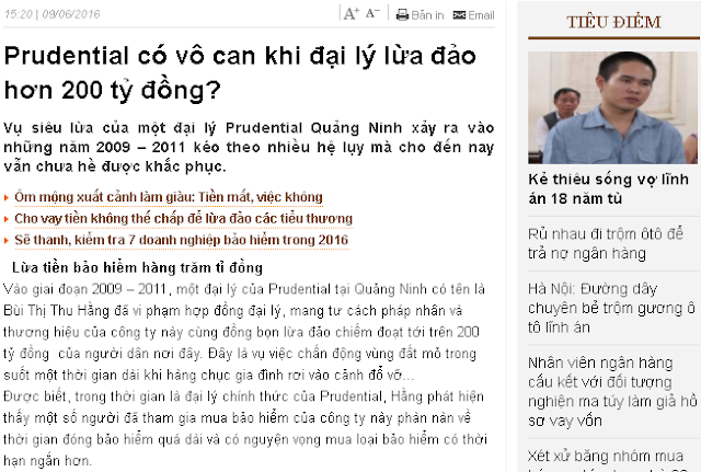 Gần đây, lượng từ khóa tìm kiếm Bảo hiểm nhân thọ Prudential lừa đảo, Prudential có lừa đảo không, công ty bảo hiểm Prudential lừa đảo, BHNT Prudential lừa đảo...hay tương tự được tìm kiếm tăng vọt mỗi ngày. Đi tìm câu trả lời, mặc dù chưa thật rõ ràng song chúng tôi nhận thấy về sơ bộ, Bảo hiểm nhân thọ Prudential chưa có dấu hiệu thể hiện sự “lừa đảo”.