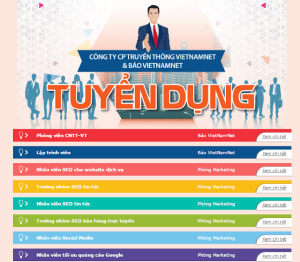 Vietnamnet - Tuyển dụng Nhân viên tối ưu quảng cáo Google, Mô tả công việc: - Tối ưu các vị trí quảng cáo Google Double Click, Google Adsense trên hệ thống website của công ty để đạt hiệu quả cao nhất về doanh thu. - Lên kế hoạch và thực hiện các chiến dịch quảng cáo Google Adwords cho sản phẩm dịch vụ của công ty và dự án của khách hàng. - Nghiên cứu, cập nhật công nghệ, thuật toán, thủ thuật mới liên quan đến quảng cáo Google. - Lập báo cáo hiệu quả và đề xuất phát triển mới cho công việc